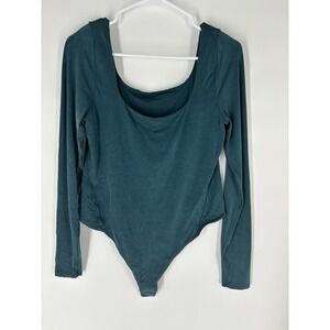 Lululemon Womens Wundermost Ultra-Soft Nulu Square-Neck Long-Sleeve Bodysuit XL